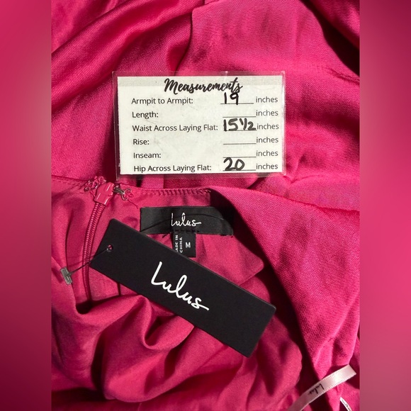 Lulus NWT Women’s “Beyond Classy” Hot Pink Satin Halter Midi Dress. Size Medium. - Picture 4 of 16